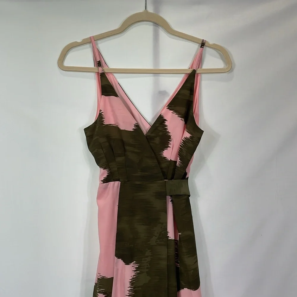 Anthropologie HUTCH Leah Pink and Green Printed Wrap Maxi Dress XXS EUC - Picture 4 of 14